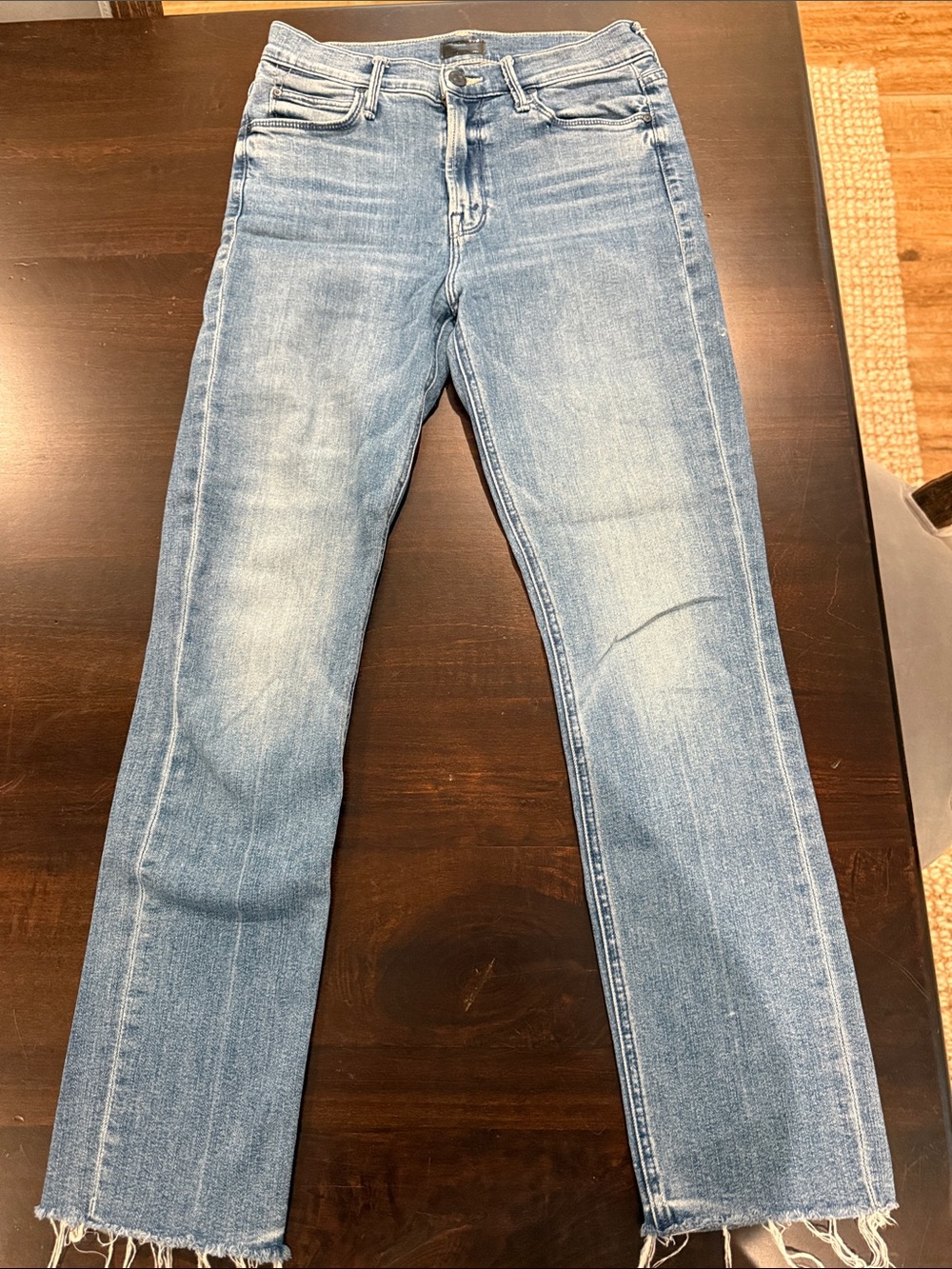 MOTHER The Midrise Dazzler Ankle Fray jeans size 27